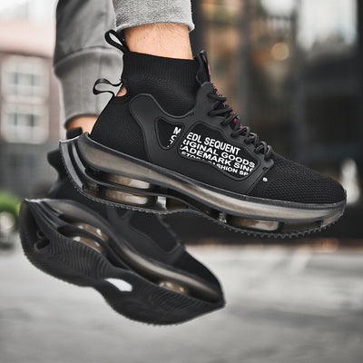 Tenis Deportivos Altos Coreanos para Hombre - Tejido Volador - Image 10