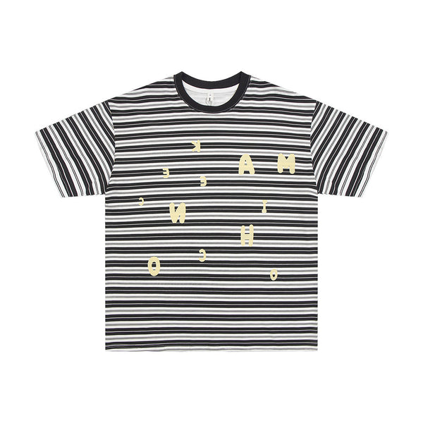 Camiseta Rayada de Cuello Redondo para Hombre