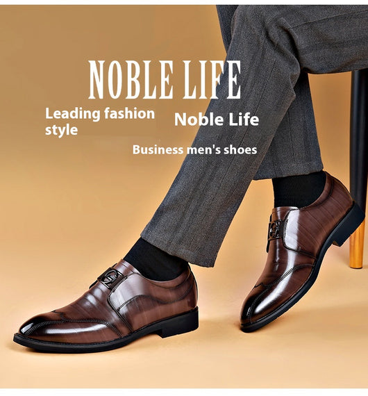 Zapatos de Cuero Elegantes con Bordado - Slip-on Puntiagudo para Hombre - Image 20