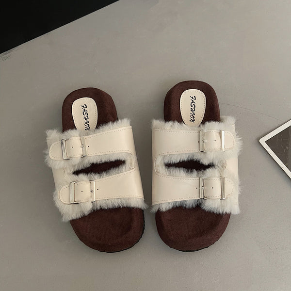 Pantuflas Plataforma para Mujer con Hebilla - Suela Suave y Cómoda - Image 3