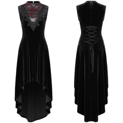 Vestido Terciopelo sin Mangas Corte Asimétrico - Image 12
