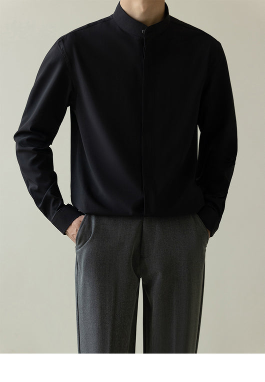 Camisa de Negocios Moderna Hombre Corte Coreano Antimanchas sin Arrugas - Image 11