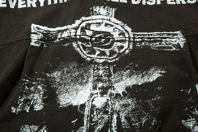 Camisa Denim Desgastado con Estampado Cruzado para Hombre - Image 14