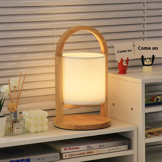 Lámpara Nocturna Minimalista de Madera con Control Remoto y Carga Inalámbrica - Image 2
