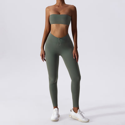 Conjunto de Yoga Ajustado Efecto Segunda Piel para Mujer - Image 3