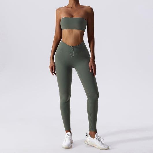 Conjunto de Yoga Ajustado Efecto Segunda Piel para Mujer - Image 3
