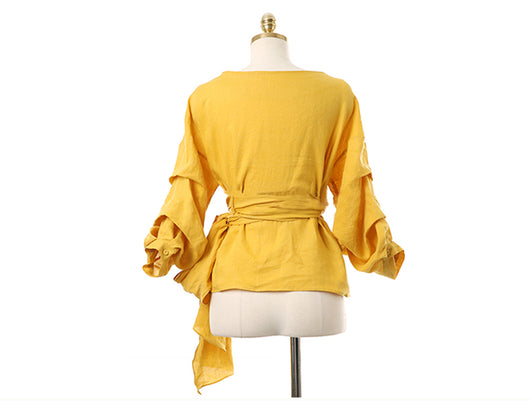 Blusa de Algodón con Mangas Globo - Image 45
