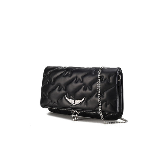 Bolso de Hombro Crossbody con Cadena y Bordado para Mujer - Image 4