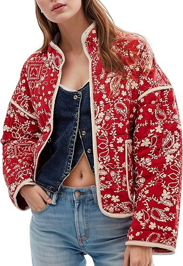 Abrigo de Algodón Estampado para Mujer - Otoño e Invierno - Image 8
