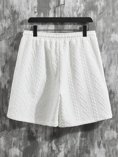 Conjunto de Camisa y Shorts con Patrón de Diamantes para Hombre - Image 21