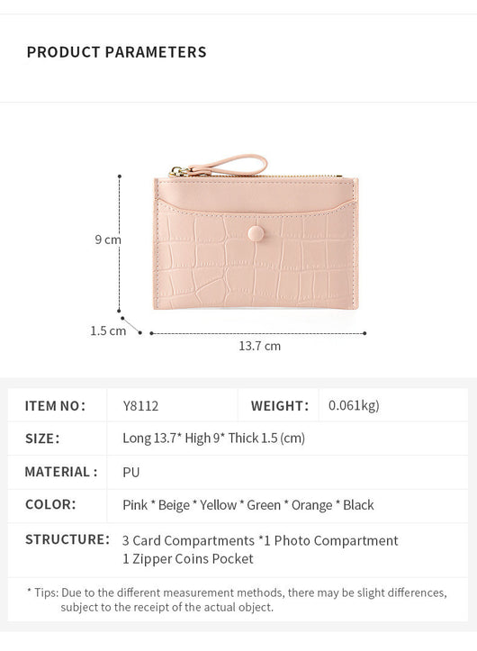 Billetera Compacta Multiranura para Mujer - Cartera Monedero PU Ultradelgada - Image 8