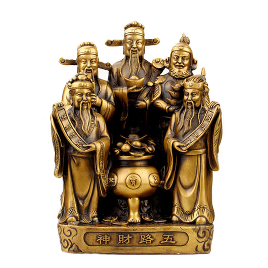 Buda Dios de la Riqueza en Cobre Puro - Estatua Grande - Image 25