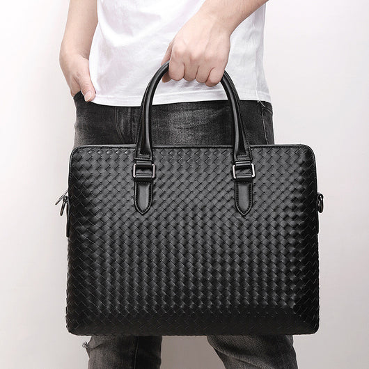 Bolso Tejido Casual Coreano para Hombre - Porta Documentos - Image 11