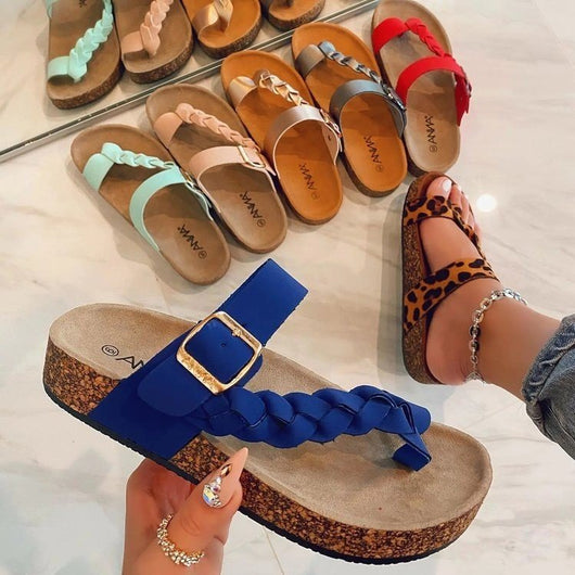 Sandalias de Corcho para Mujer - Chanclas Cómodas de Verano