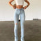 Pantalones Jeans Mujer Cintura Alta Ajustados Efecto Adelgazante Primavera