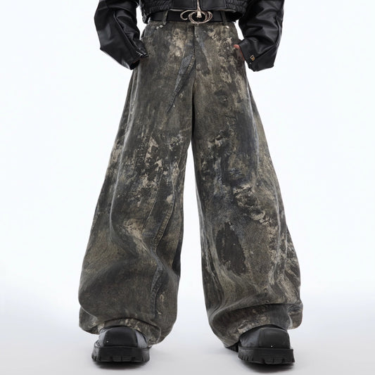 Jeans Desgastados con Estampado 3D Efecto Industrial Splash - Image 2