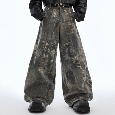 Jeans Desgastados con Estampado 3D Efecto Industrial Splash - Image 2