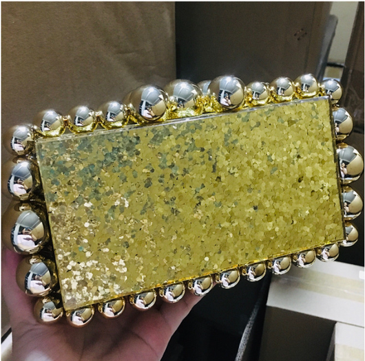 Clutch Marmolado con Perlas Grandes y Pequeñas - Image 19