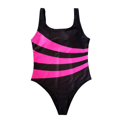 Traje de Baño Enterizo Talla Grande con Rayas Elegantes - Image 11