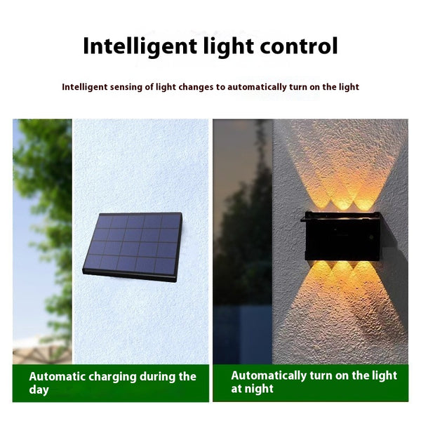 Lámpara Solar de Pared para Jardín y Decoración Exterior