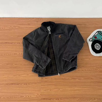 Chaqueta de Cuero con Cierre Tooling Corta y Ancha para Hombre - Image 10