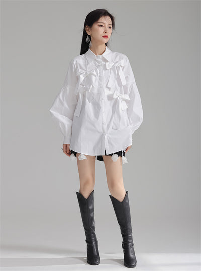 Blusa Blanca con Moño para Mujer - Image 22