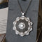 Collar Vintage de Plata Esterlina con Baño de Oro y Flor Delicada