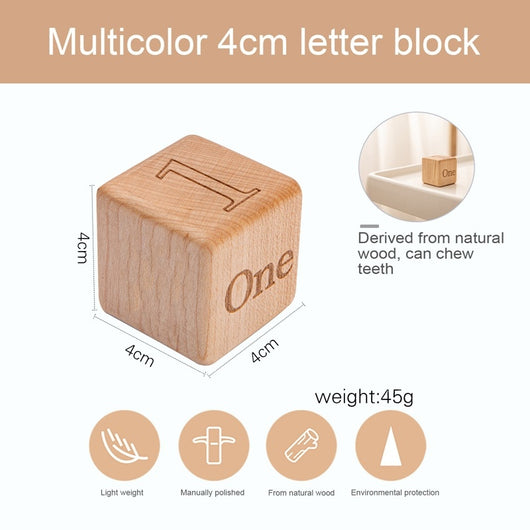 Set de 10 Bloques de Madera 4CM Multicolor para Fotos de Crecimiento Infantil - Image 6