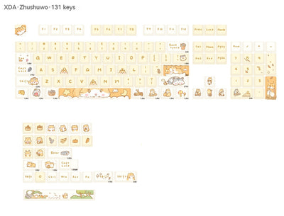 Keycaps Mecánicos Custard Cute - Compatible 68, 75, 98, 100 Teclas - Image 5