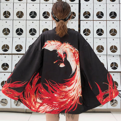 Bata Kimono Hombre Estilo Ukiyo-e Carpa Japonesa - Image 12