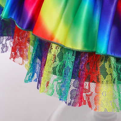 Vestido Princesa Degradado de Encaje Multicolor - Image 7