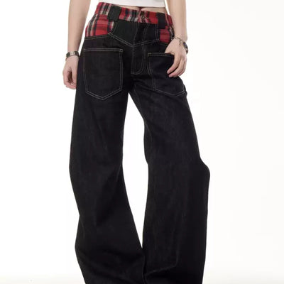 Jeans Retro con Costuras Escocesas y Bolsillos Invertidos - Image 4