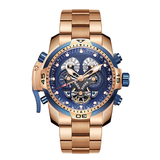 Reloj Mecánico Hombre Esfera Grande Resistente al Agua con Luminiscencia Potente - Image 9