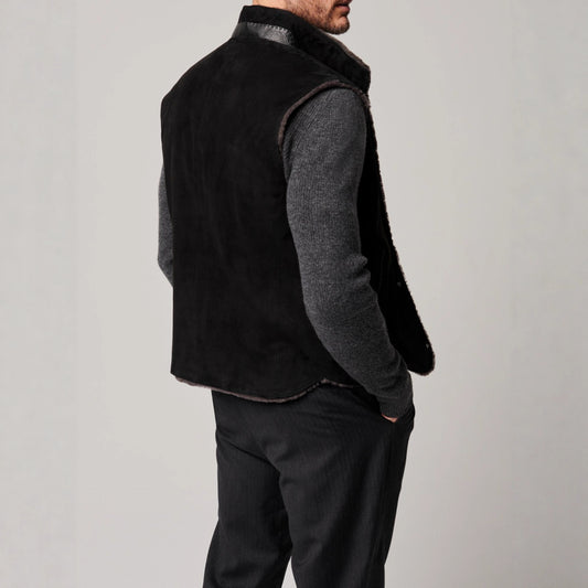 Abrigo de Invierno con Cuello Vuelto y Bolsillos - Diseño Elegante Bicolor - Image 2