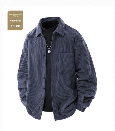Abrigo Elegante Cuello Falso Dos Piezas para Hombre - Image 14
