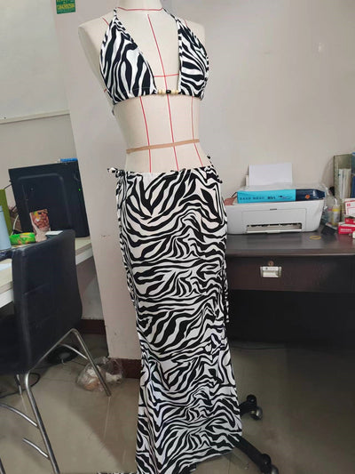 Traje de Baño Falda Estampada con Tirantes Ajustables - Image 16