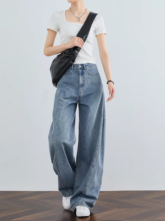 Pantalones Jeans Anchos Deconstructruidos - Estilo Casual Holgado Banana - Image 28