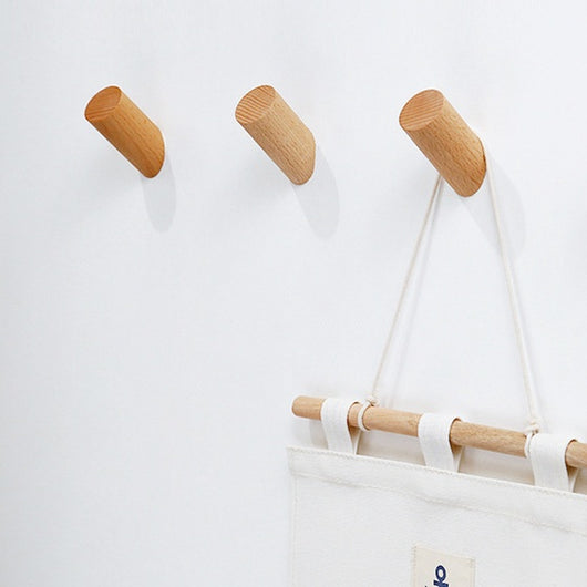 Perchero de Pared Cilíndrico en Madera Nórdica para Recámara - Image 3