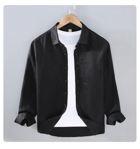 Camisa de Lino Puro para Hombre - Estilo Versátil Moderno - Image 15