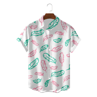 Camisa Suelta de Plumas para Hombre - Estilo Vacaciones Playa - Image 8