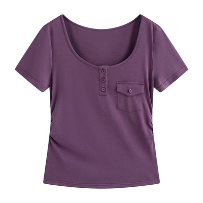 Blusa Corta Ajustada y Cómoda de Manga Corta - Image 5