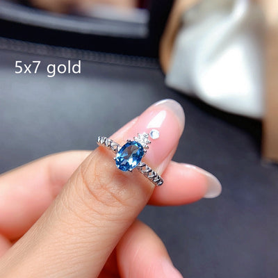 Anillo de Plata S925 Engaste Ovalado 5x7mm - Image 6