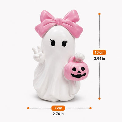 Adorno de Resina con Fantasmas y Calabazas Rosas para Halloween - Image 11