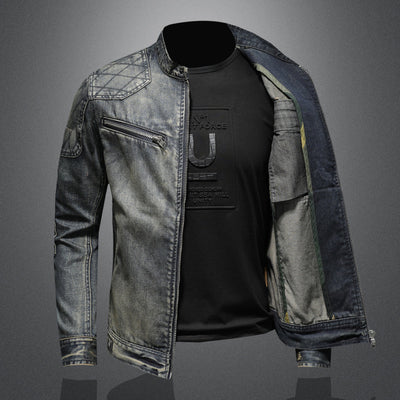 Chaqueta Vintage con Cierre de Cremallera para Hombre - Image 13
