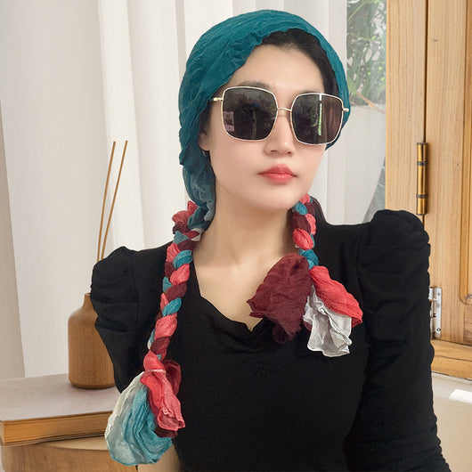 Pañuelo Tejido a Mano con Trenza para Niñas - Accesorio de Moda Delgado - Image 31