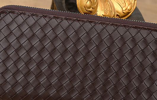 Cartera de Cuero para Hombre con Patrón Tejido - Image 14