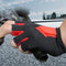 Guantes de Ciclismo Acolchados Cálidos de Medio Dedo Negro