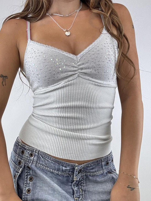 Chaleco Ajustado de Color Liso con Estilo Temperamento Sexy - Image 14