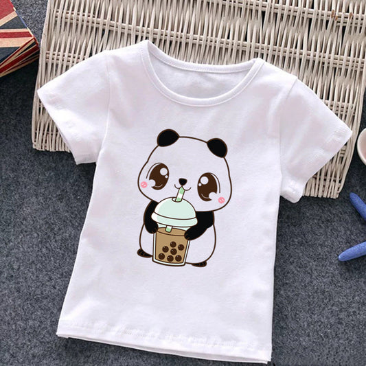 Playera Infantil con Estampado de Té de Leche