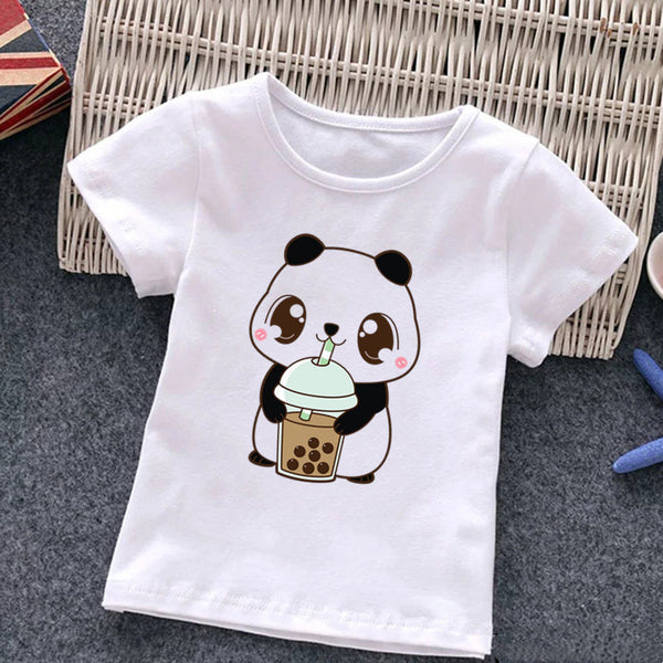 Playera Infantil con Estampado de Té de Leche